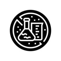 kemikalier fri kosmetisk glyf ikon vektor illustration