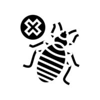 Glyphen-Symbol-Vektorillustration zur Behandlung von Bettwanzen vektor