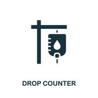Drop-Zähler-Symbol. einfache Illustration aus der Sammlung medizinischer Geräte. kreatives Drop-Counter-Symbol für Webdesign, Vorlagen, Infografiken und mehr vektor