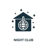 Nachtclub-Symbol. einfache illustration aus der nachtclubsammlung. kreatives Nachtclub-Symbol für Webdesign, Vorlagen, Infografiken und mehr vektor