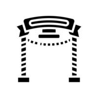 Eingang in Vergnügungspark Glyphen-Symbol-Vektor-Illustration vektor