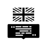 Britisches Englisch Glyphen-Symbol-Vektor-Illustration vektor