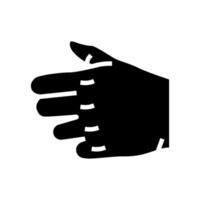 grepp hand gest glyf ikon vektor illustration