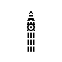 big ben glyph symbol vektorillustration vektor