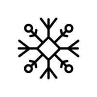 snöflinga ikon vektor. isolerat kontur symbol illustration vektor