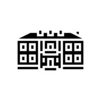 Kolonialhaus Glyphen-Symbol-Vektor-Illustration vektor