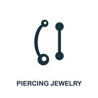 Piercing-Schmuck-Symbol. einfaches element aus der schmuckkollektion. kreatives Piercing-Schmuck-Symbol für Webdesign, Vorlagen, Infografiken und mehr vektor