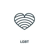 LGBT-Symbol. einfaches Linienelement lgbt-Symbol für Vorlagen, Webdesign und Infografiken vektor