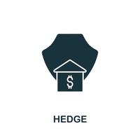 Hedge-Symbol aus der Anlagesammlung. einfaches Linien-Hedge-Symbol für Vorlagen, Webdesign und Infografiken vektor