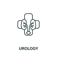 Urologie-Symbol aus der medizinischen Sammlung. einfaches Linienelement-Urologie-Symbol für Vorlagen, Webdesign und Infografiken vektor