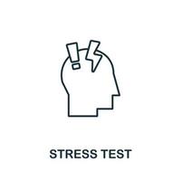 Stresstest-Symbol aus der Health-Check-Sammlung. Einfaches Stresstest-Symbol für Vorlagen, Webdesign und Infografiken vektor