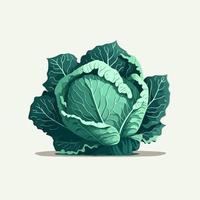 Kohl große grüne Blätter Gemüse. frische und gesunde Bio-Lebensmittel für Salat