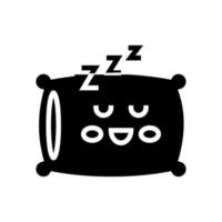 Schlafzeit Kindergarten Glyphen-Symbol-Vektor-Illustration vektor