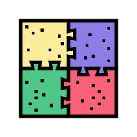 Puzzle Puzzle Kindergarten Farbe Symbol Vektor Illustration