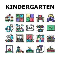 Kindergarten-Aktivitätssammlungsikonen stellten Vektor ein