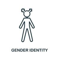 Geschlechtsidentitätssymbol aus der LGBT-Sammlung. Symbol für einfache Geschlechtsidentität für Vorlagen, Webdesign und Infografiken vektor