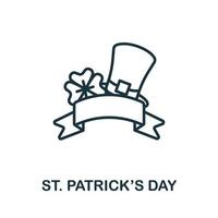 st. patrick's day icon aus der hollidays collection. einfache Linie st. patrick's day icon für vorlagen, webdesign und infografiken vektor