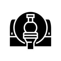 mri-Medizin-Maschine Glyphen-Symbol-Vektor-Illustration vektor