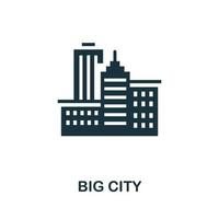 Großstadt-Ikone. einfaches Element aus der Sammlung der globalen Erwärmung. kreatives Großstadtsymbol für Webdesign, Vorlagen, Infografiken und mehr vektor