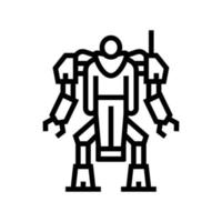 augmentierende roboterlinie symbol vektorillustration vektor