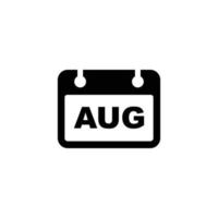 kalender enkel platt ikon vektor illustration. augusti kalender ikon vektor