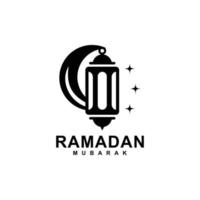 Ramadan-Logo. islamische laterne einfache flache logo-vektorillustration. Laternen-Logo-Vektor vektor