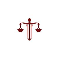 Premium Justice Law Firm Law Symbol Logo-Design vektor