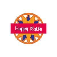 glückliche Raksha Bandhan Blumendekoration flachen Stil vektor
