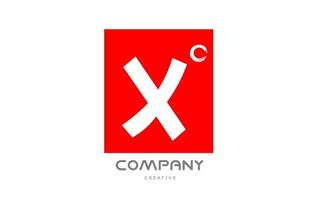 rotes x-Alphabet-Buchstaben-Logo-Icon-Design mit Schriftzug im japanischen Stil. kreative Vorlage für Unternehmen und Unternehmen vektor