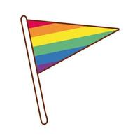 Flagge mit Gay Pride Farben vektor