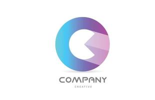 c rosa blå alfabet brev logotyp ikon med lång skugga och cirkel. kreativ mall för företag eller företag vektor