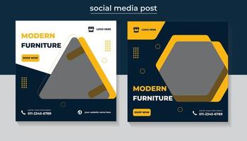 modern möbel försäljning social media posta och webb baner design mall vektor