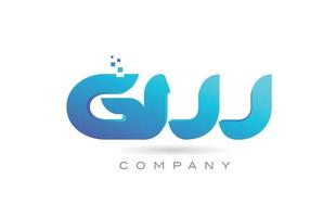 gw alfabet brev logotyp ikon kombination design. kreativ mall för företag och företag vektor