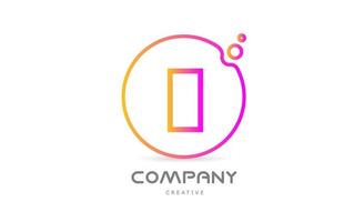 geometrisches i-Buchstaben-Alphabet-Logo-Symbol mit Kreis und Blasen. kreative Vorlage für Unternehmen und Unternehmen vektor