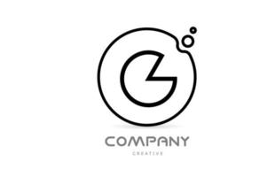 geometrischer Buchstabe g-Alphabet-Logo-Symbol mit Kreis und Blasen. kreative Vorlage für Unternehmen und Unternehmen vektor