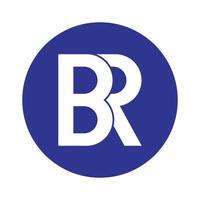 br brev logotyp vektor