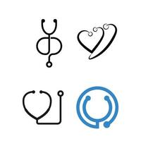 Stethoskop-Logo. medizinische Ikone vektor