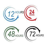 Zeichen der Uhr Pfeil Stunden Logo vektor