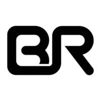 br brev logotyp vektor