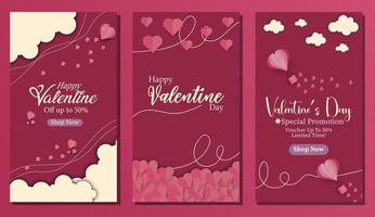 vektor affisch valentine befordran berättelse media social