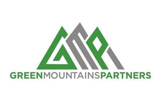 Buchstabe gmp Mountain Logo Design vektor