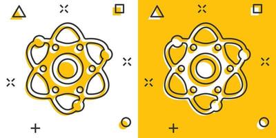 vetenskap ikon i komisk stil. dna cell tecknad serie vektor illustration på vit isolerat bakgrund. molekyl Evolution stänk effekt företag begrepp.