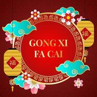 Gong Xi Fa Cai Hintergrund vektor