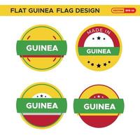 guinea flagga stämpel design uppsättning av etiketter, stämplar, och märken. vektor illustration