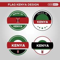 kenya flagga stämpel design uppsättning av etiketter, stämplar, och märken. vektor illustration