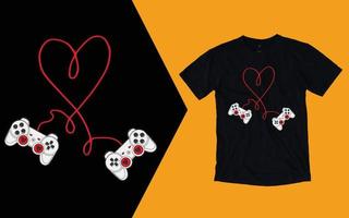 gaming valentines dag t skjorta vektor