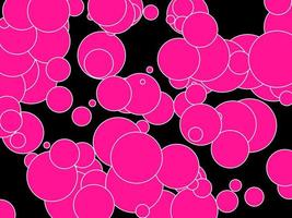 djup rosa former över svart bakgrund vektor
