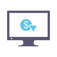 einzigartiges Pay-per-Click-Vektorsymbol vektor