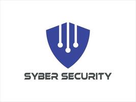cyber säkerhet logotyp teknologi för din företag, skydda logotyp för säkerhet data vektor