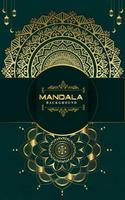 luxus-mandala-hintergrund mit goldenem arabeskenmuster im arabischen islamischen oststil. dekoratives mandala im ramadan-stil. vektor